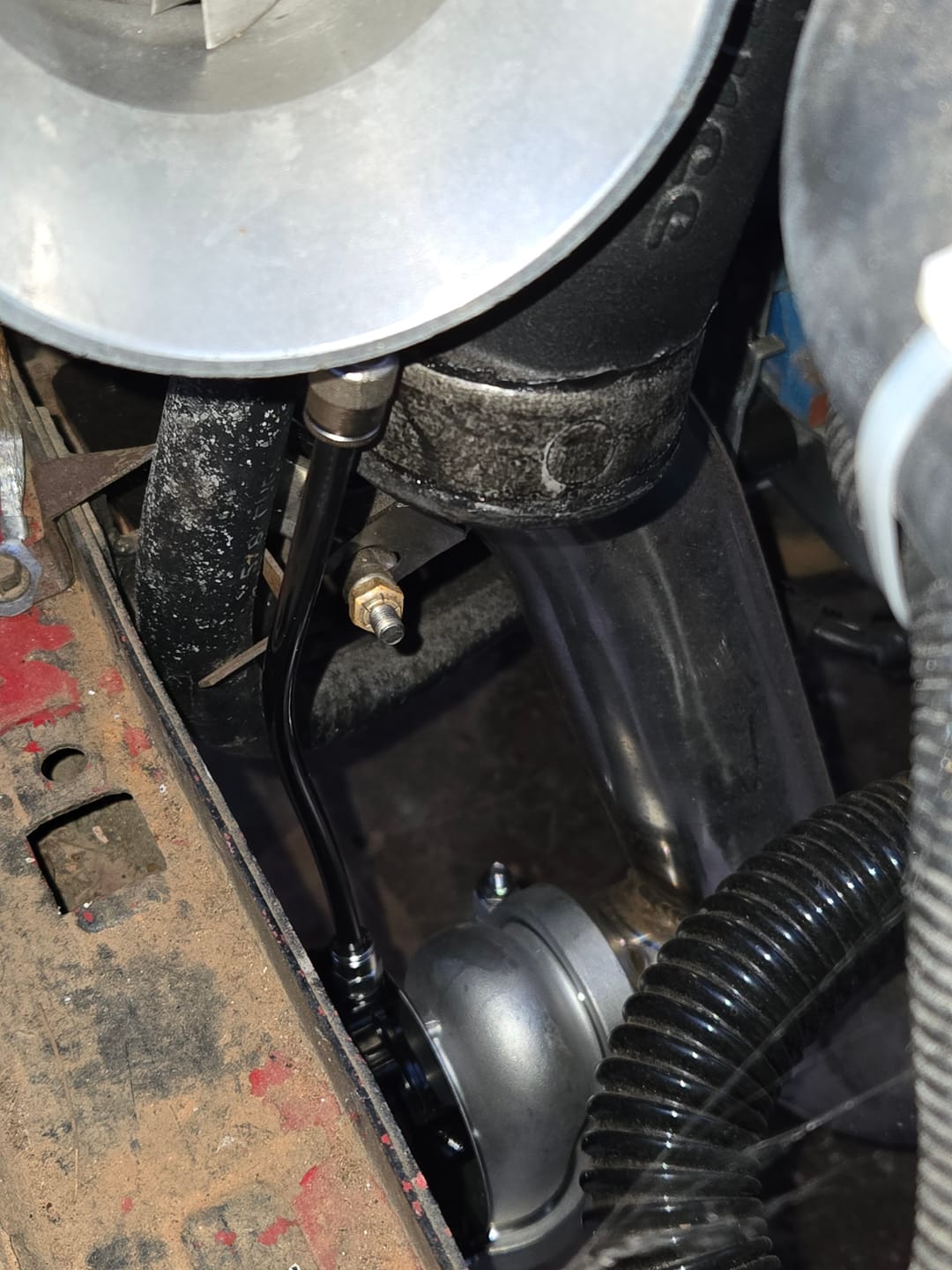 Customer photo review of (20 ft.) Black 1/4" Push-to-Connect Plastic Tubing