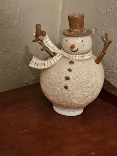Customer photo review of Round Glittery Snowman Ornament (2 Styles) FINAL SALE