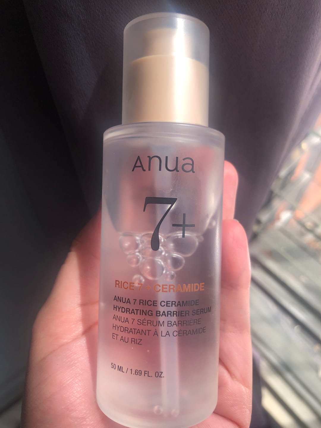 Customer photo review of 7+ Rice Ceramide Hydrating Barrier Serum
