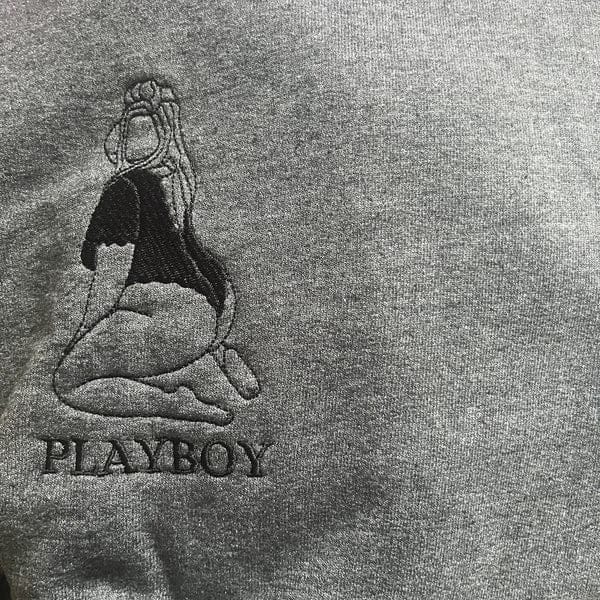 Customer photo review of Custom Embroidered Couple Portrait Sweatshirt, Couple sweats From Photo, Spicy Hoodie, Valentine Gift For Boyfriend