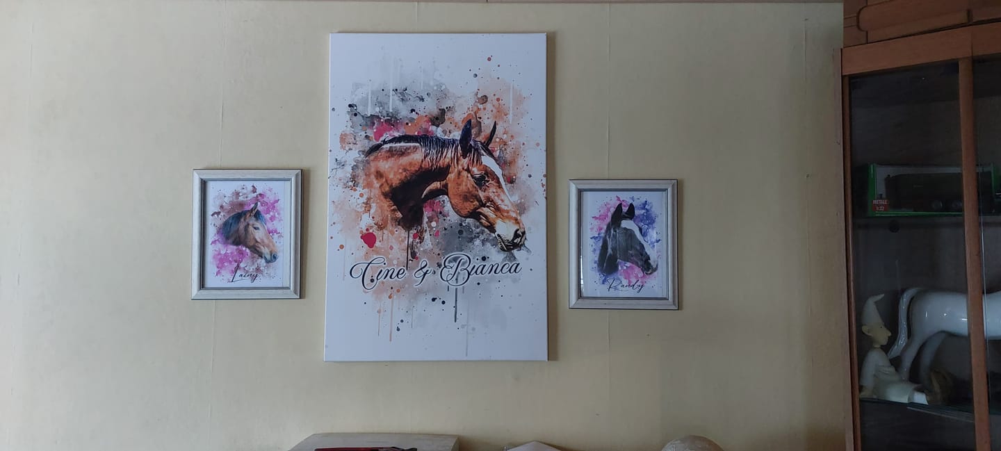 Customer photo review of Dein Pferd als Wasserfarben Portrait