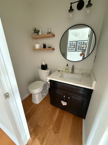 Customer photo review of Maple Floating Shelves