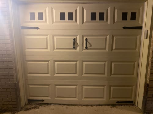Customer photo review of Decorative Magnetic Garage Door Kit (6-Piece)