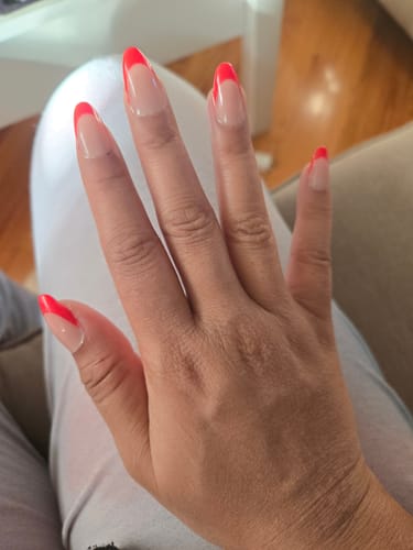 Customer photo review of XCOATTIPS® Red Pastel French Kit - Almond