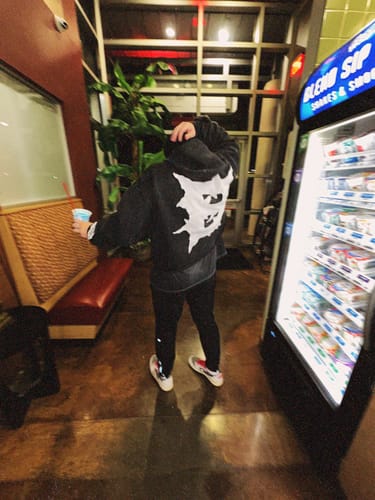 Customer photo review of Billionaire Studios Bluto Inverse Hoodie (2-in-1)