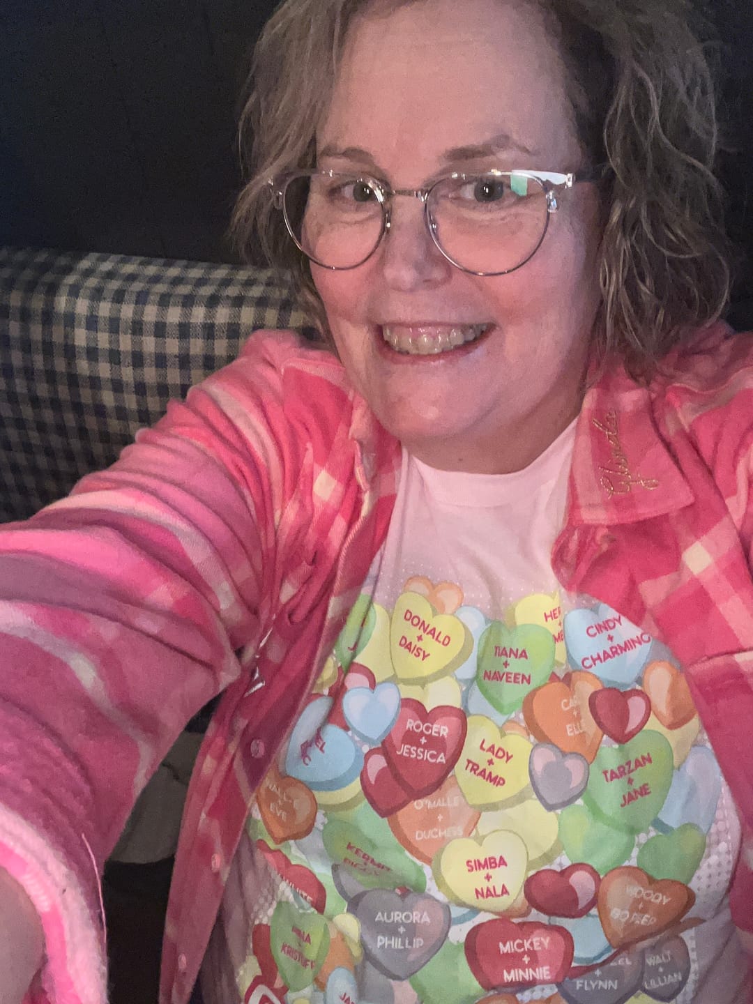 Customer photo review of Sweethearts Candy Couples Shirt