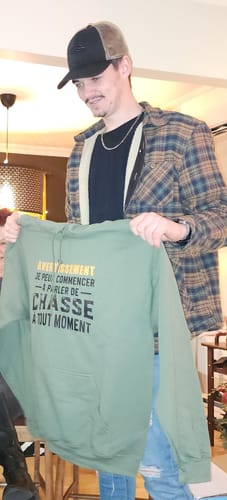 Customer photo review of Avertissement Chasse Coton Ouaté