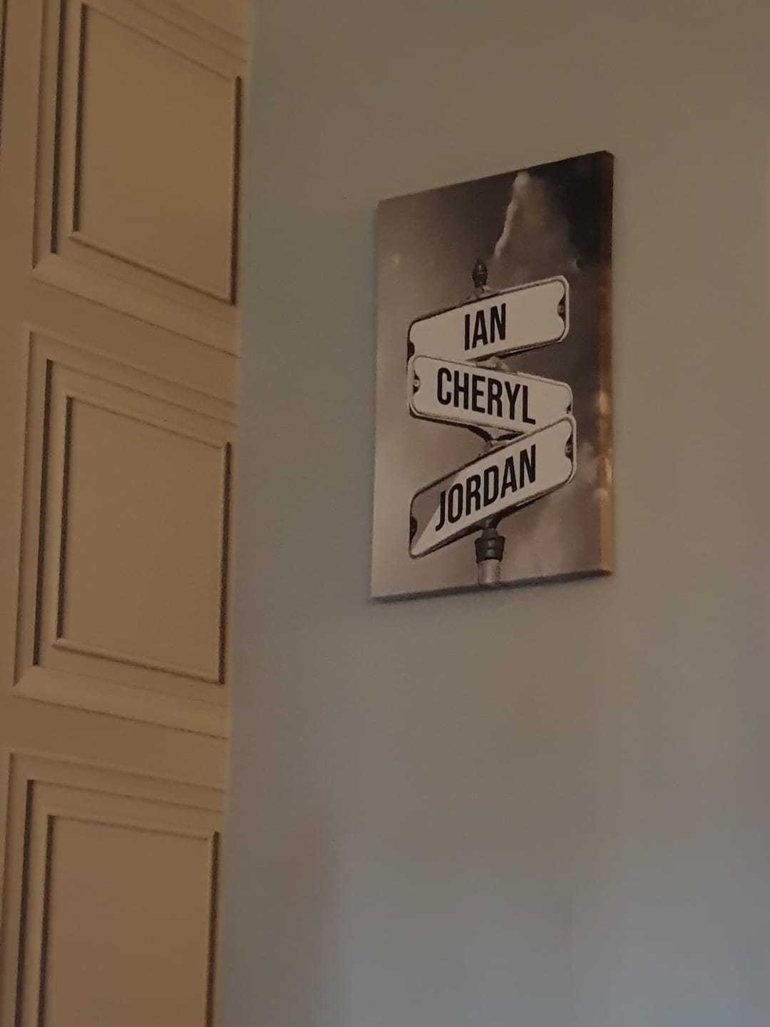 Customer photo review of NAMES ONLY STREET SIGN by Cstm Canvas