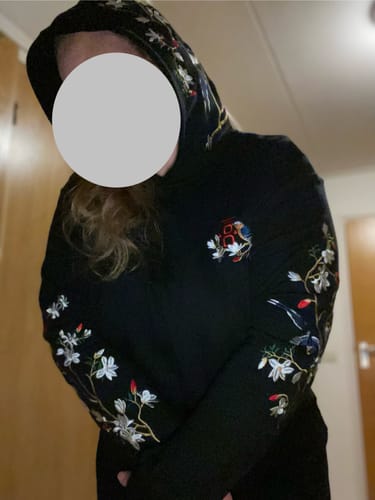 Customer photo review of Birds & Trees Embroidered Sukajan Hoodie