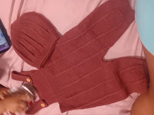 Customer photo review of Knitted Newborn Jumpsuit Set