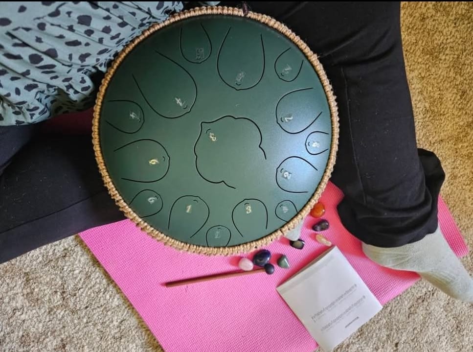 Customer photo review of Steel Tongue Drum 14" 15-Note D Major