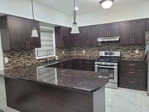 Customer photo review of Base Cabinets Finished Side Panel - 24 3/4" Width x 35" High