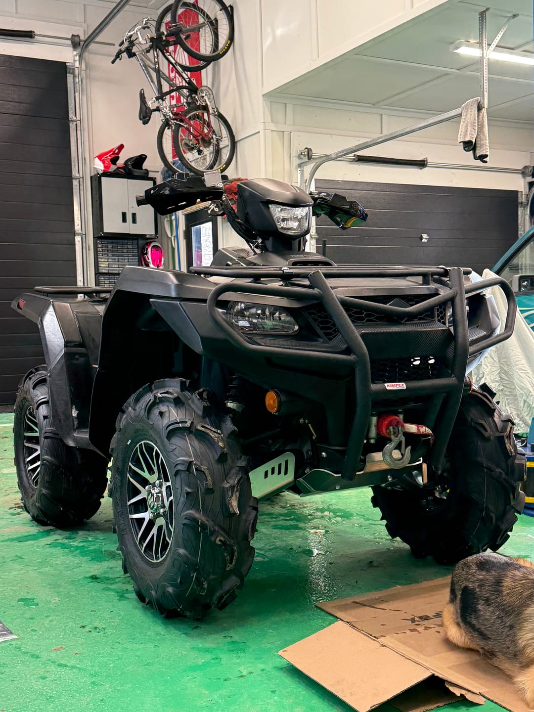 Customer photo review of Aluminum Central Skid Plates for Suzuki King Quad 500/750