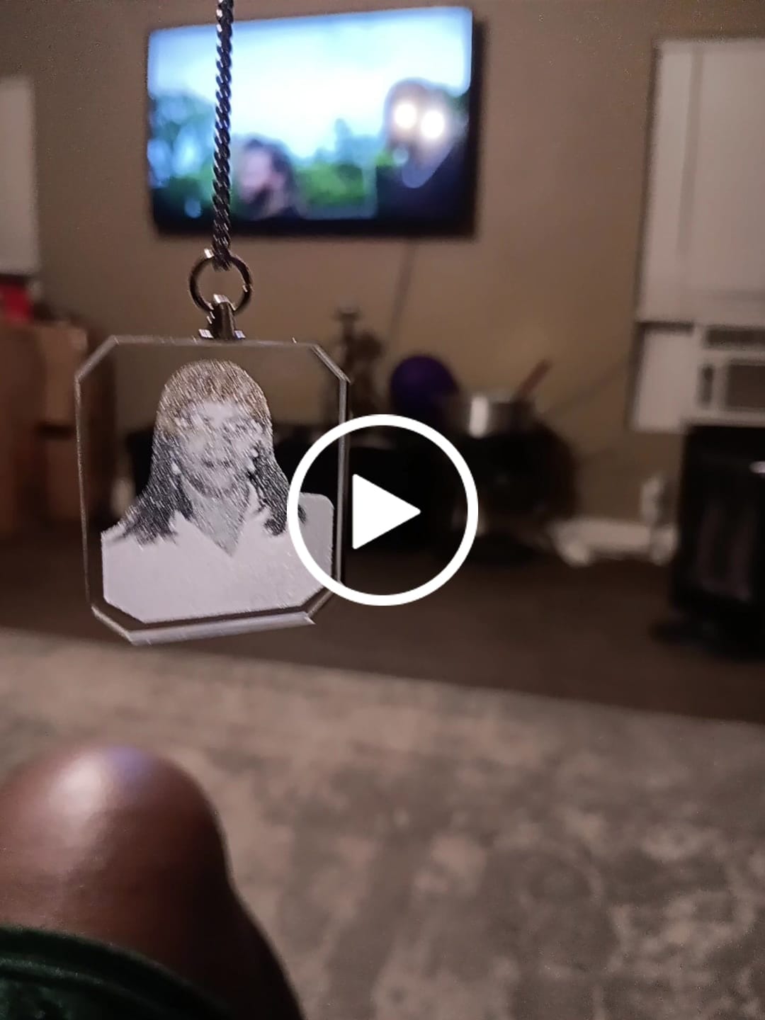 Customer video review of For Memorial - I Will Carry You With Me Until I See You Again Transparent Photo Custom Necklace