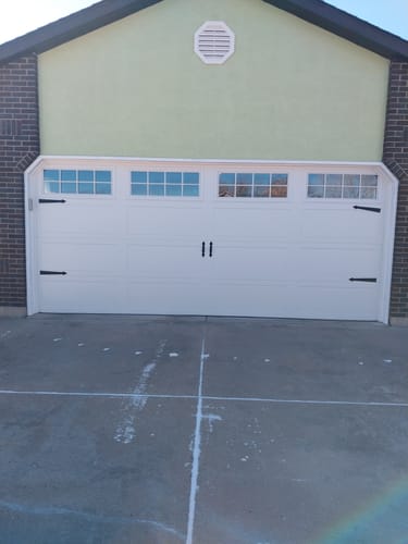 Customer photo review of Decorative Magnetic Garage Door Kit (6-Piece)