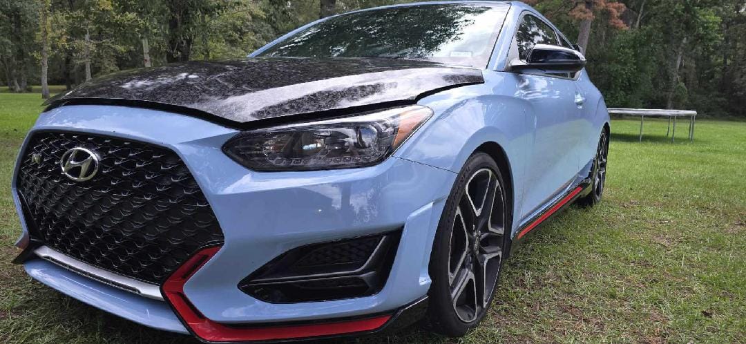 Customer photo review of Black Forged Carbon Fiber Vinyl Wrap