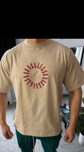 Customer photo review of DOMAIN EXPANSION ACID WASH TEE