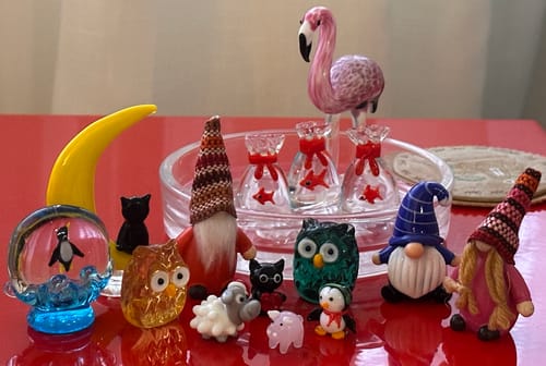 Customer photo review of Glass Owls