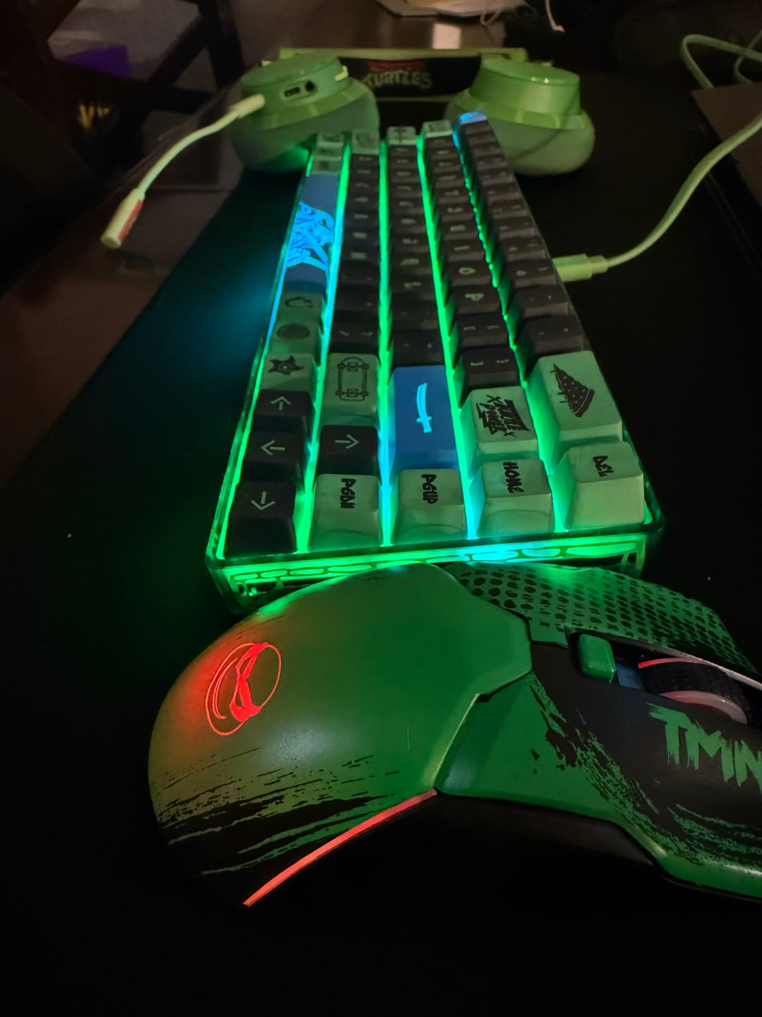 Customer photo review of Banshee K68 Magnetic Switch Keyboard - Teenage Mutant Ninja Turtle (4 Colors in 1)