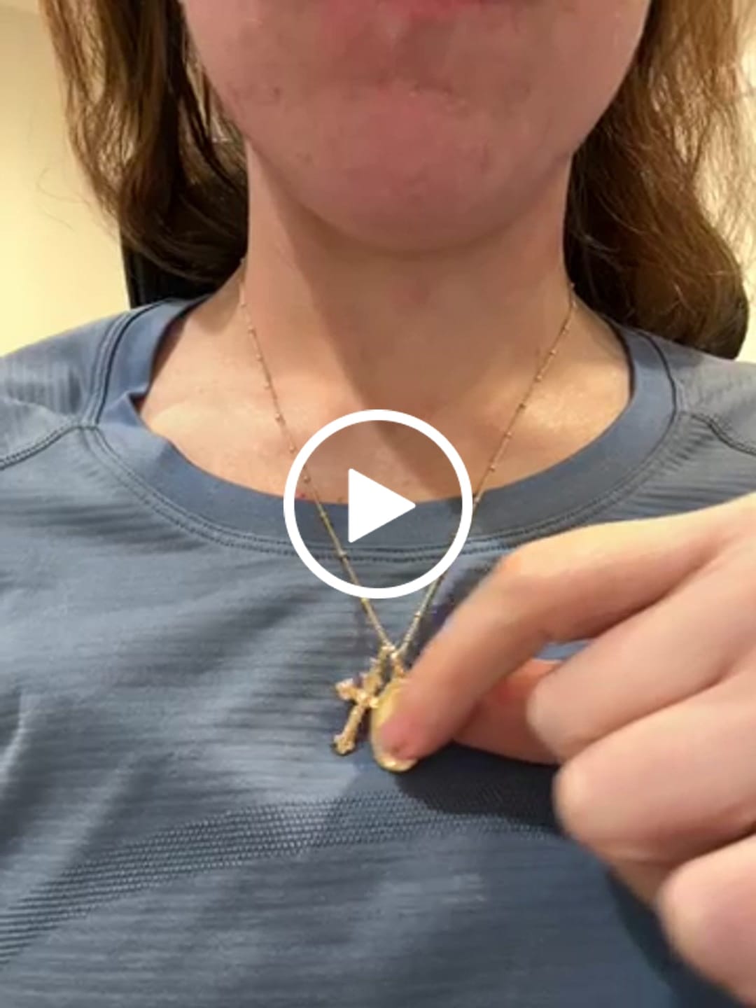 Customer video review of Miraculous Medal + Crucifix Gold Filled Satellite Chain Necklace