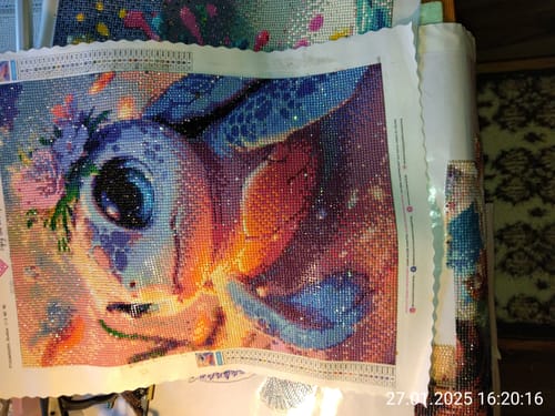 Customer photo review of 5D Diamond Painting mit AB-Effekt – Zauberhafte Meeresschildkröte