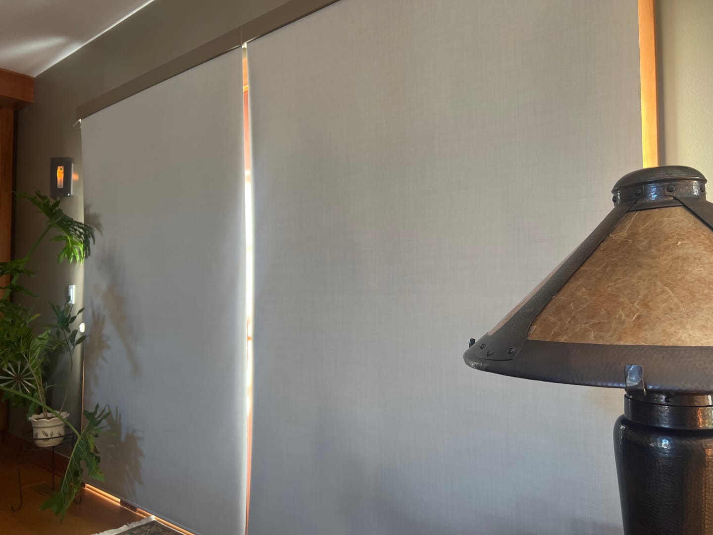Customer photo review of SmartWings Motorized Roller Shades 100% Blackout Vigor
