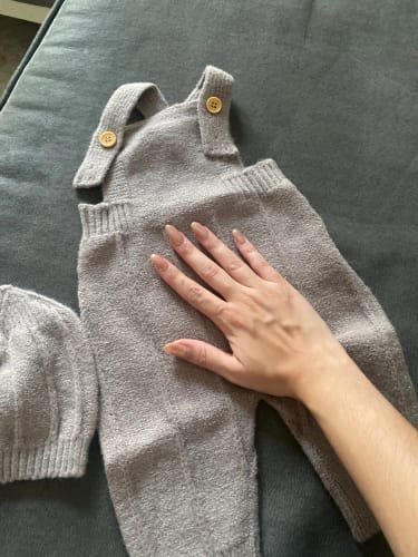 Customer photo review of Knitted Newborn Jumpsuit Set