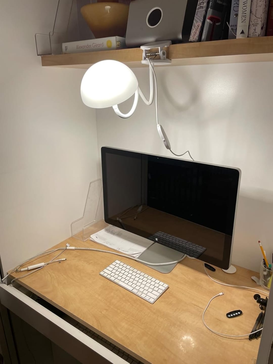 Customer photo review of Shroommate - 3 in 1 Clip On Light and Bedside Table Lamp