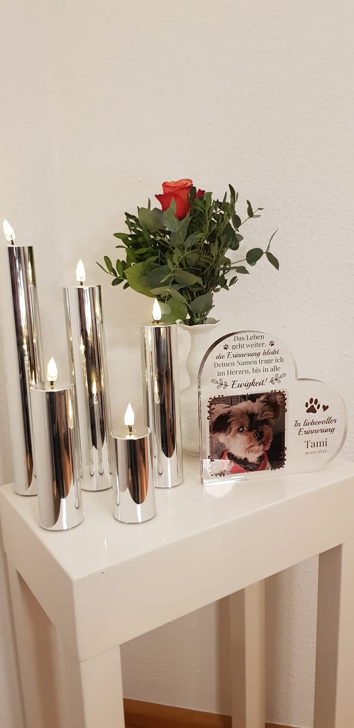 Customer photo review of Die Erinnerung bleibt - Individuelles Glasherz