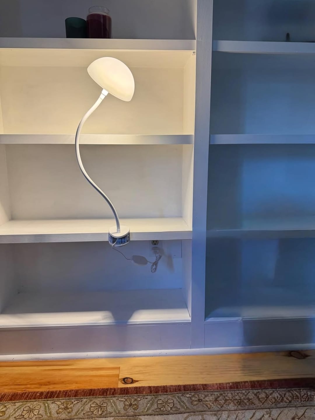Customer photo review of Shroommate - 3 in 1 Clip On Light and Bedside Table Lamp