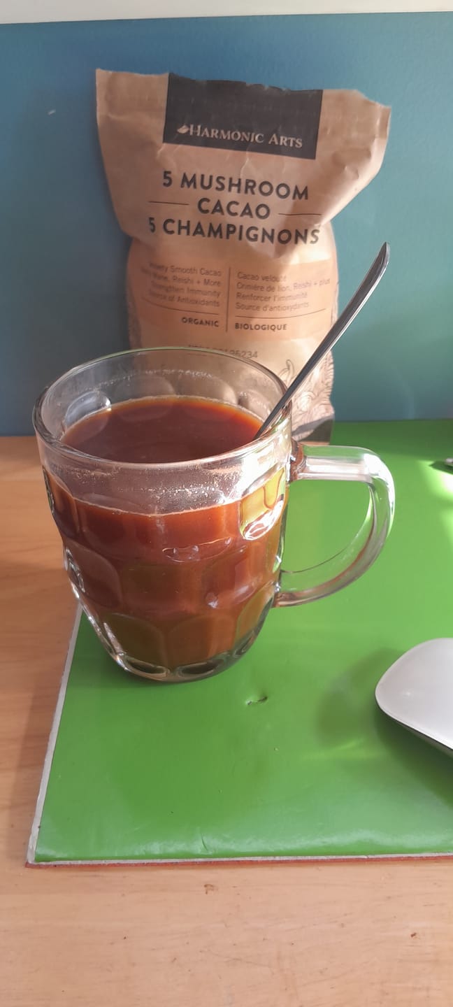 Customer photo review of 5 Mushroom Cacao Herbal Latte