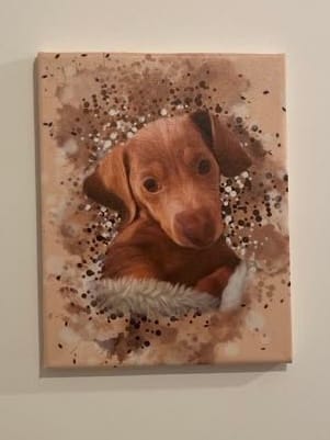 Customer photo review of Personalized Pet Art - Canvas