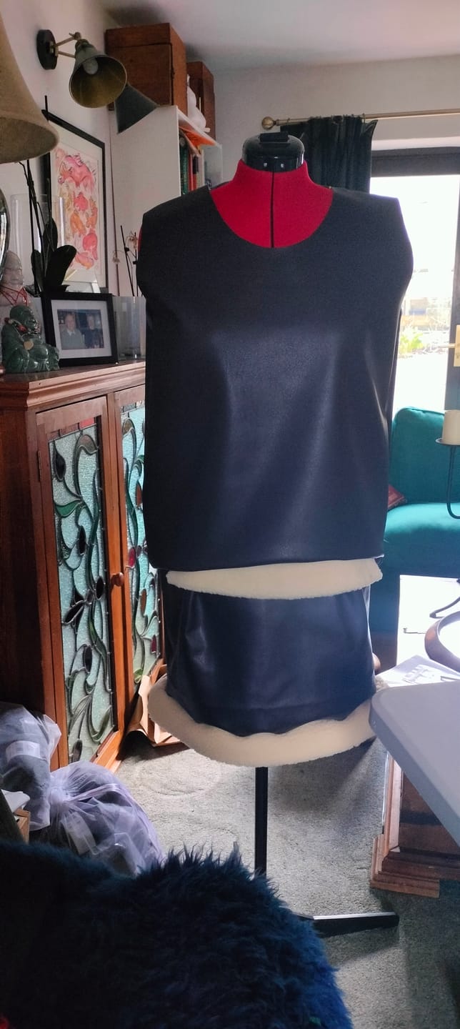 Customer photo review of Plain Faux Leather Fabric
