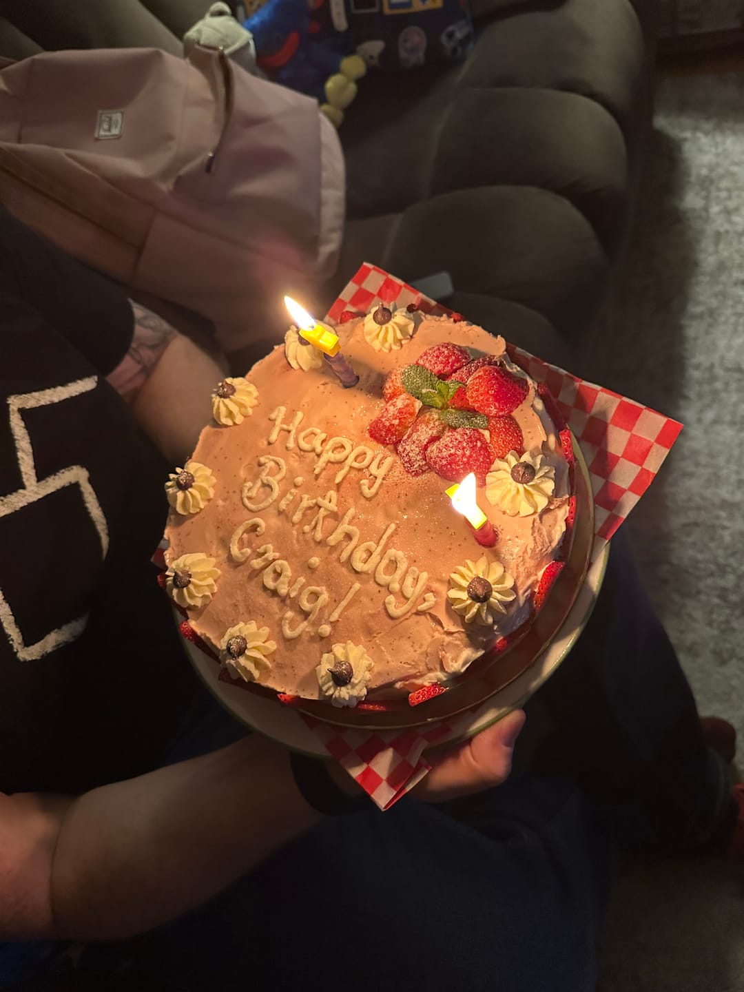 Customer photo review of Keto Strawberry Cake 8”
