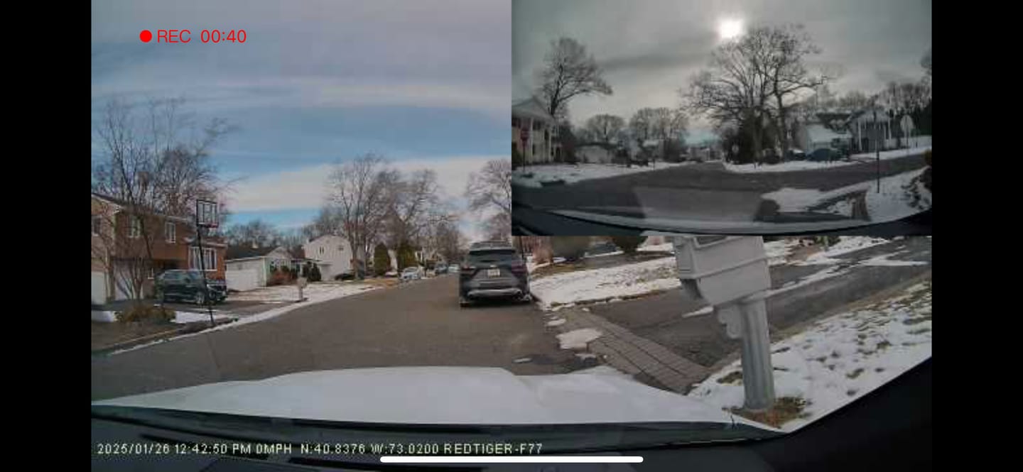 Customer photo review of F77 STARVIS 2 4K+4K Dual IMX678 Voice Control 5.8GHz High Speed WIFI Dash Cam