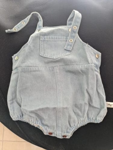 Customer photo review of Front Pocket Baby Romper