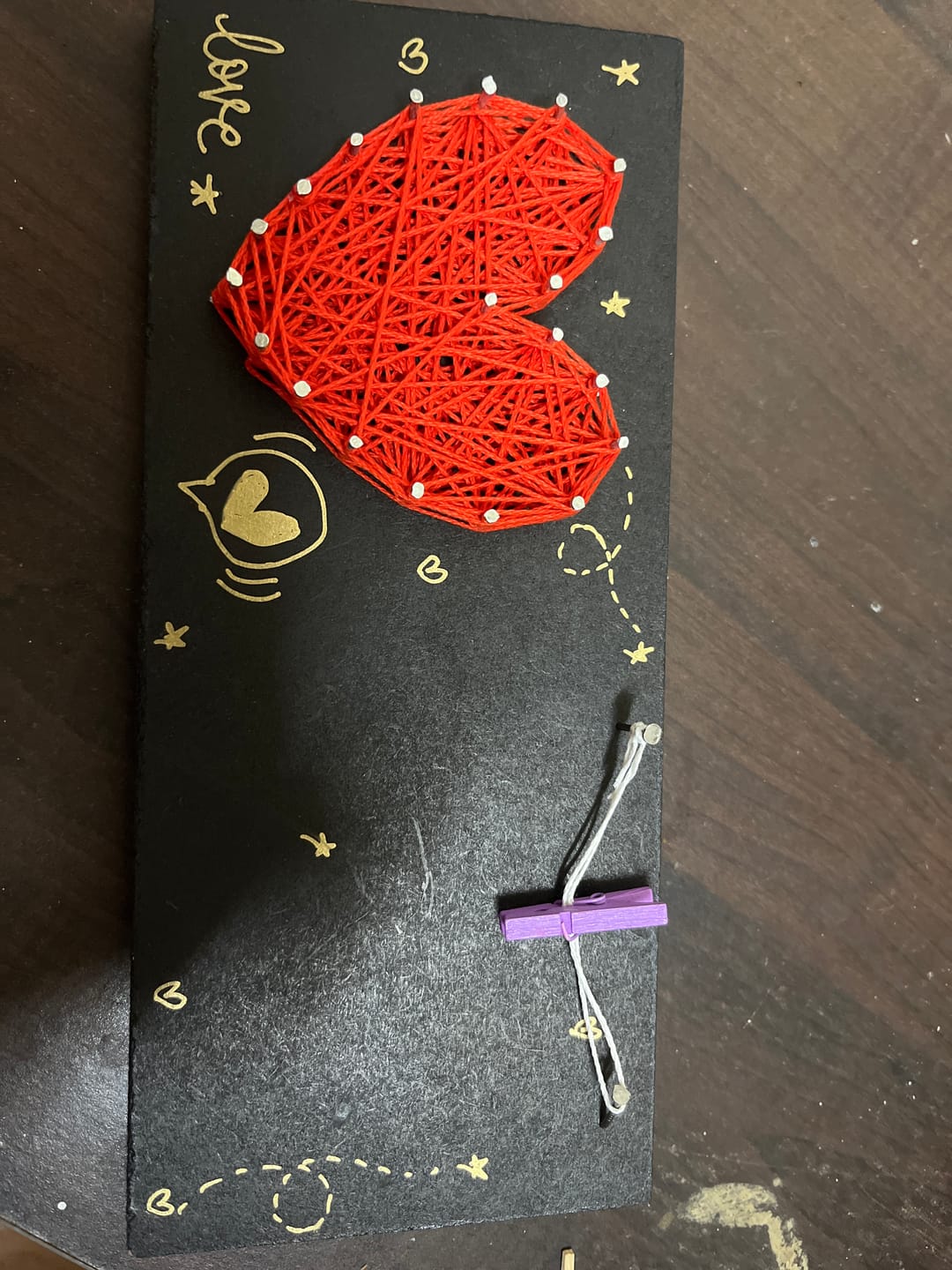 Customer photo review of Heart String Art