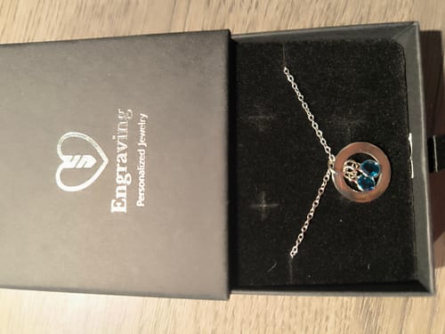 Customer photo review of Ogrlica: Circle Birthstone