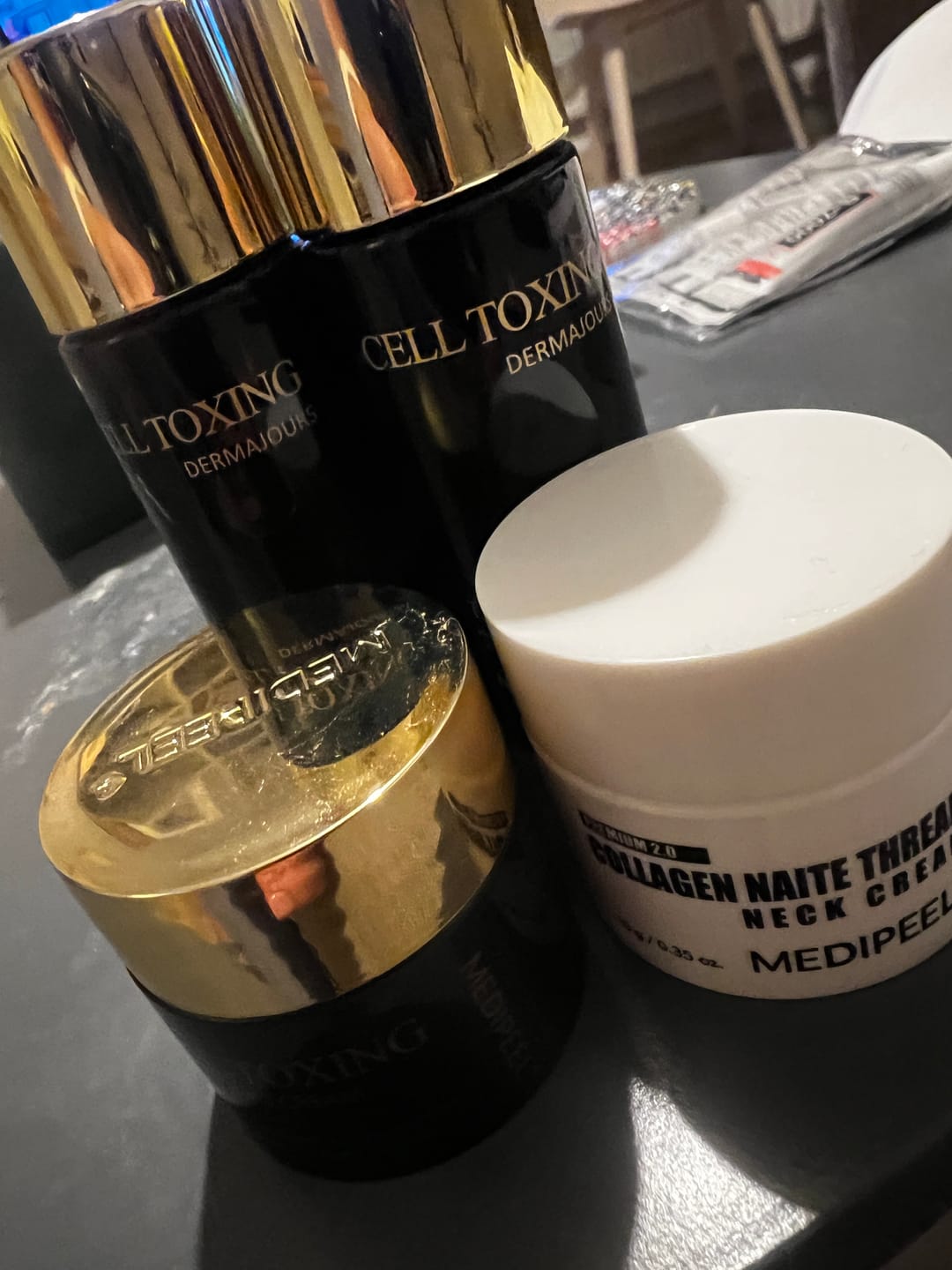 Customer photo review of Anti-novecošanās miniatūru komplekts ar cilmes šūnām Medi-Peel Cell Toxing Dermajours Trial Kit