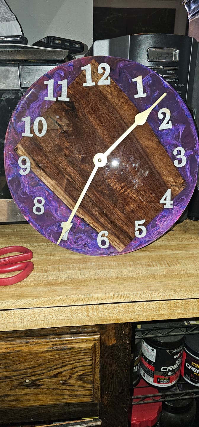 Customer photo review of 12" Round x 2" Deep Silicone Mold For Epoxy Resin