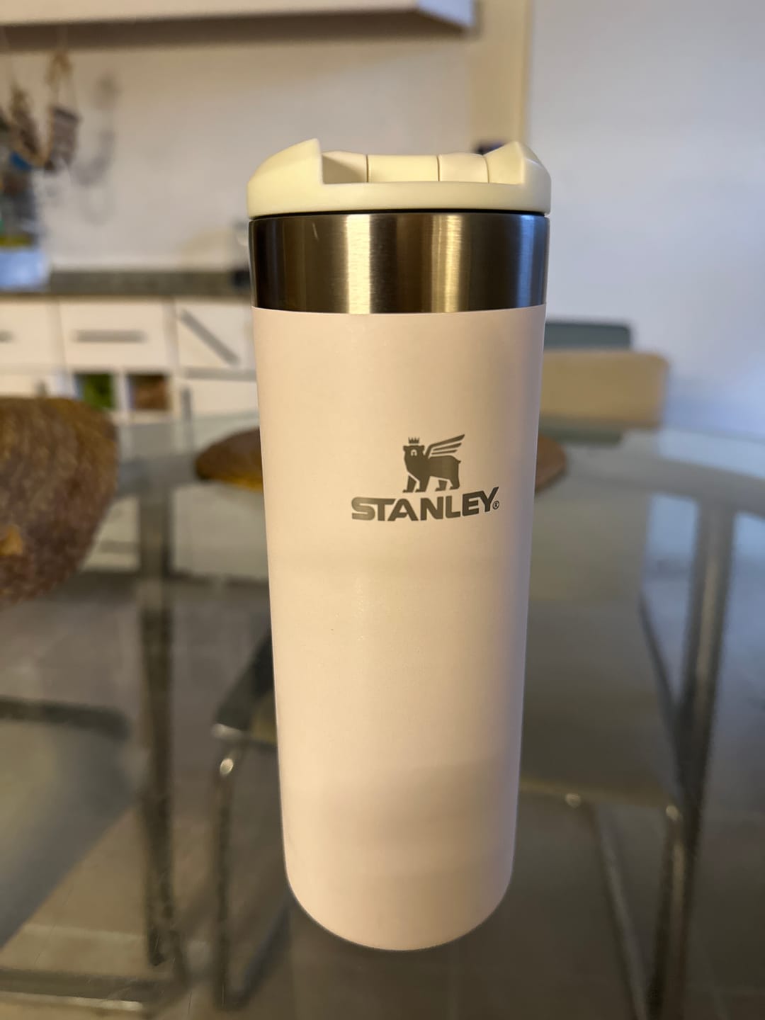 Customer photo review of Stanley The Aerolight Transit Mug Rose Quartz Metallic 0.47L