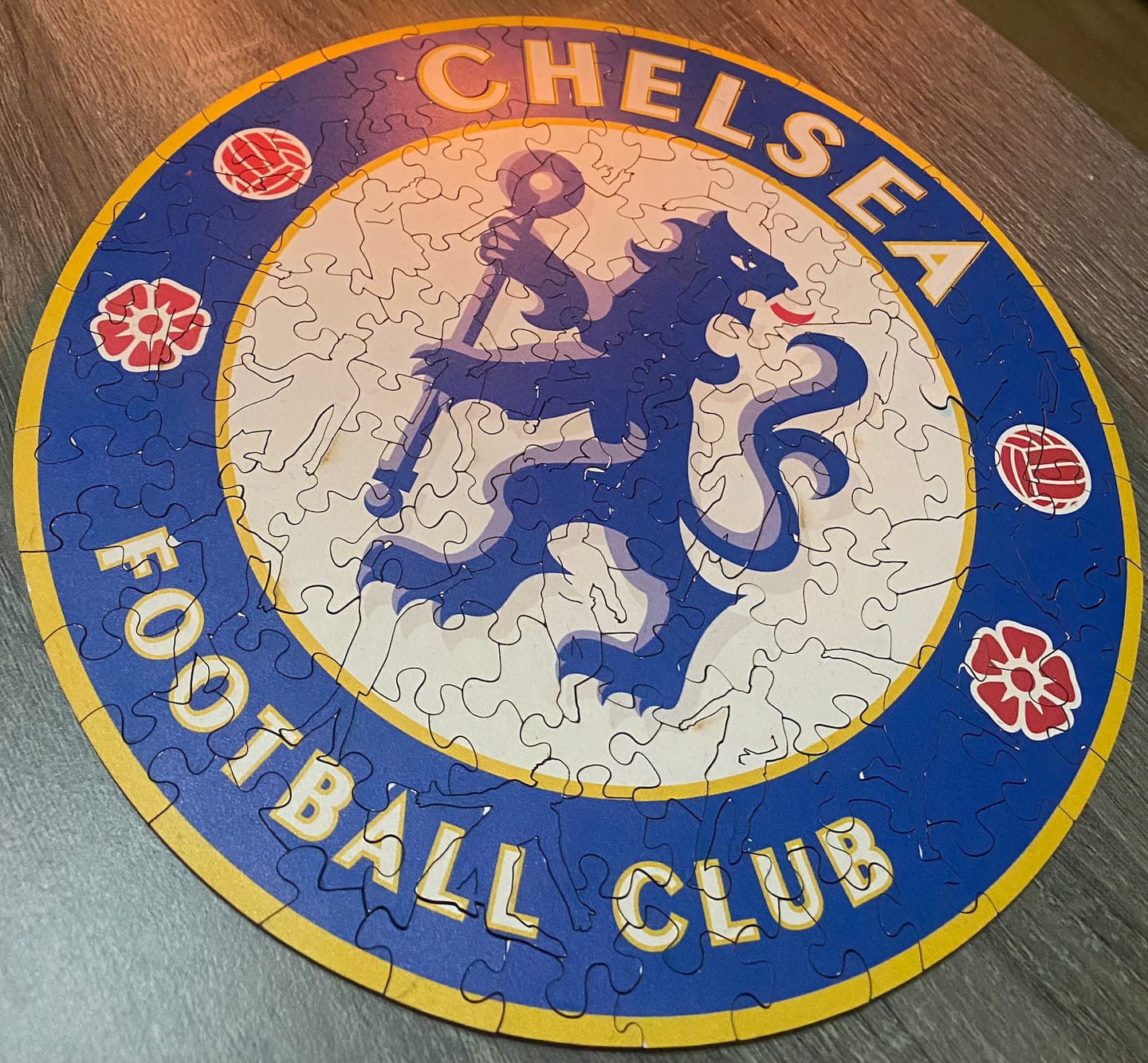 Customer photo review of Chelsea FC® Logo - Wooden Puzzle