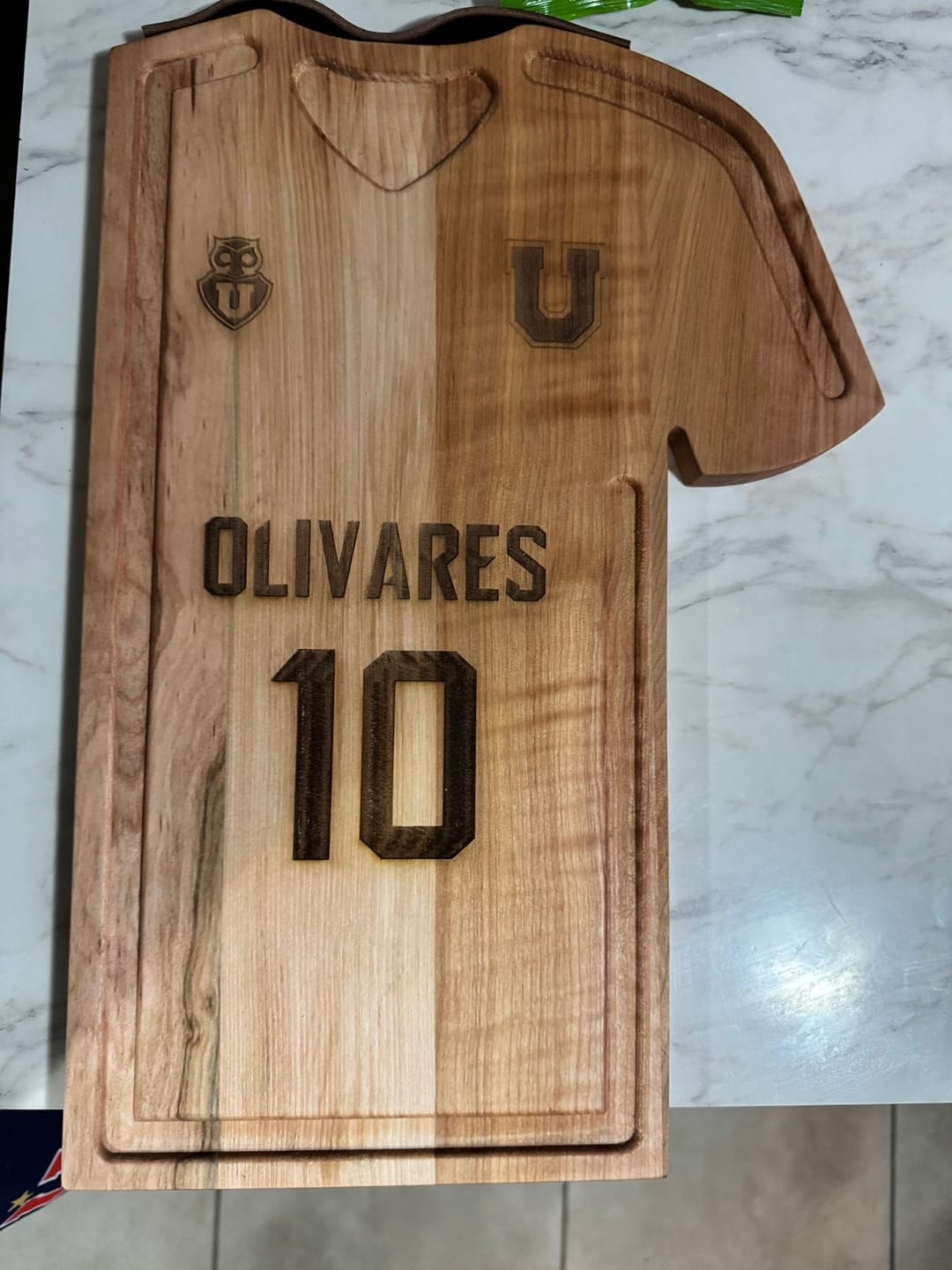 Customer photo review of Tabla Futbol Personalizada