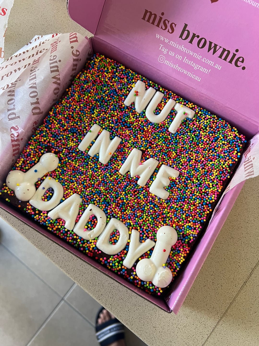 Customer photo review of Mini Custom D!ck Brownie