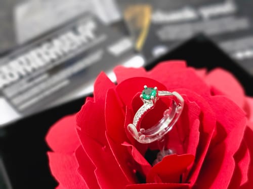 Customer photo review of .50ct Aristi Twisted Engagement Ring