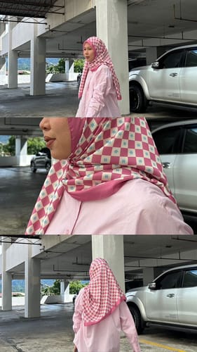 Customer photo review of Monogram Square (Pink)