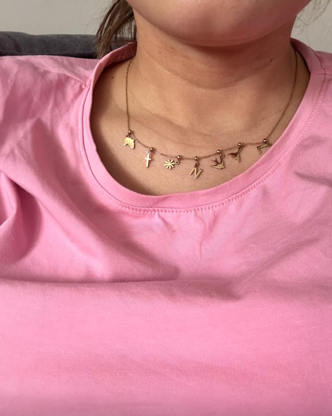 Customer photo review of Swallow 9ct Gold Charm