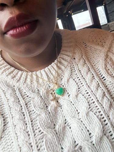 Customer photo review of Jade Heart II Necklace