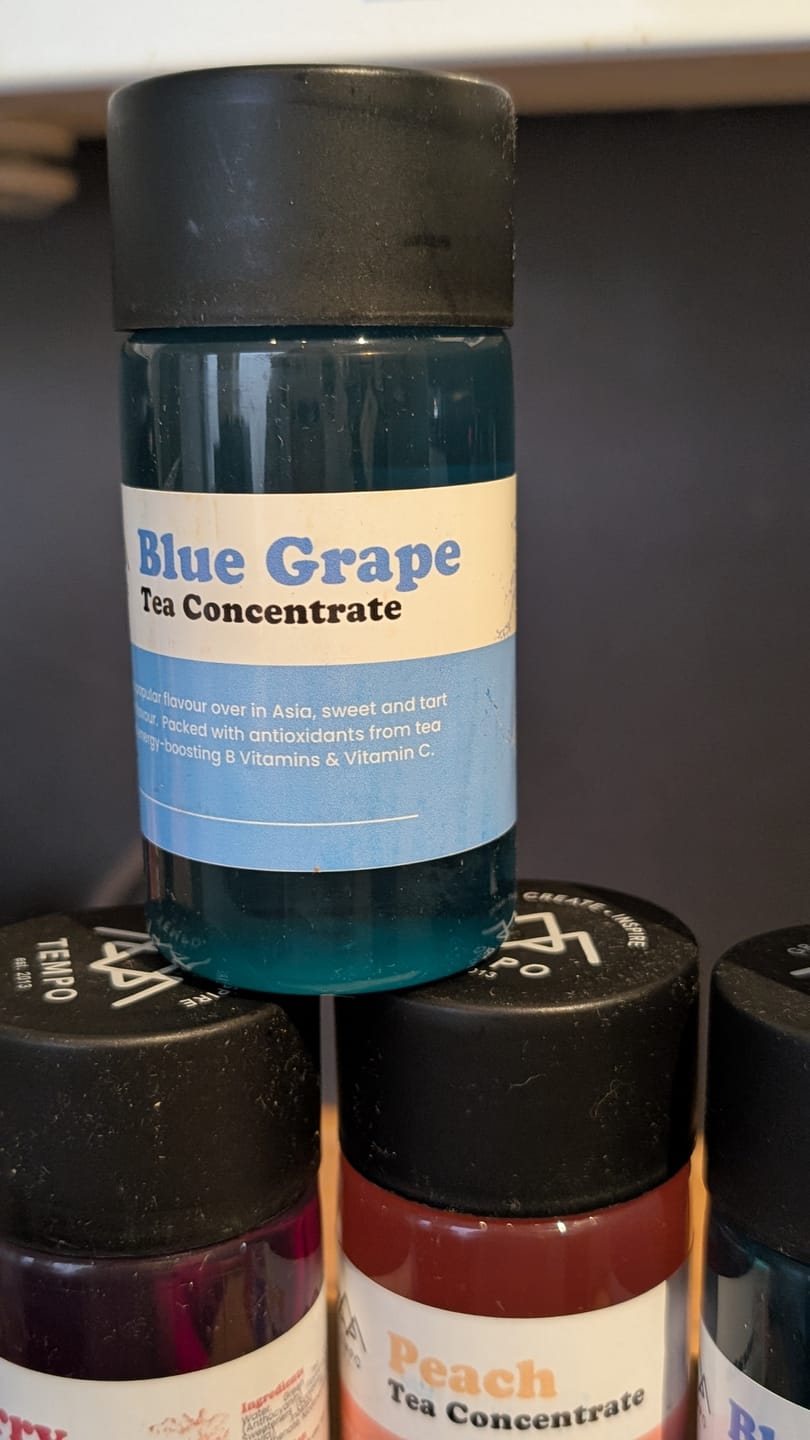 Customer photo review of Tea Concentrate | Blue Grape (serves 8)