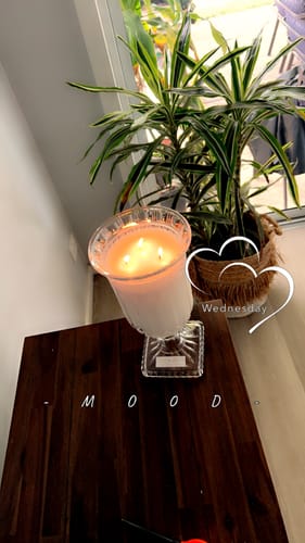 Customer photo review of Oriental Nights (Magnolia | Myrrh | Tonka Bean) - Crystal Vase Candle | 200hr Burn *PRE ORDER